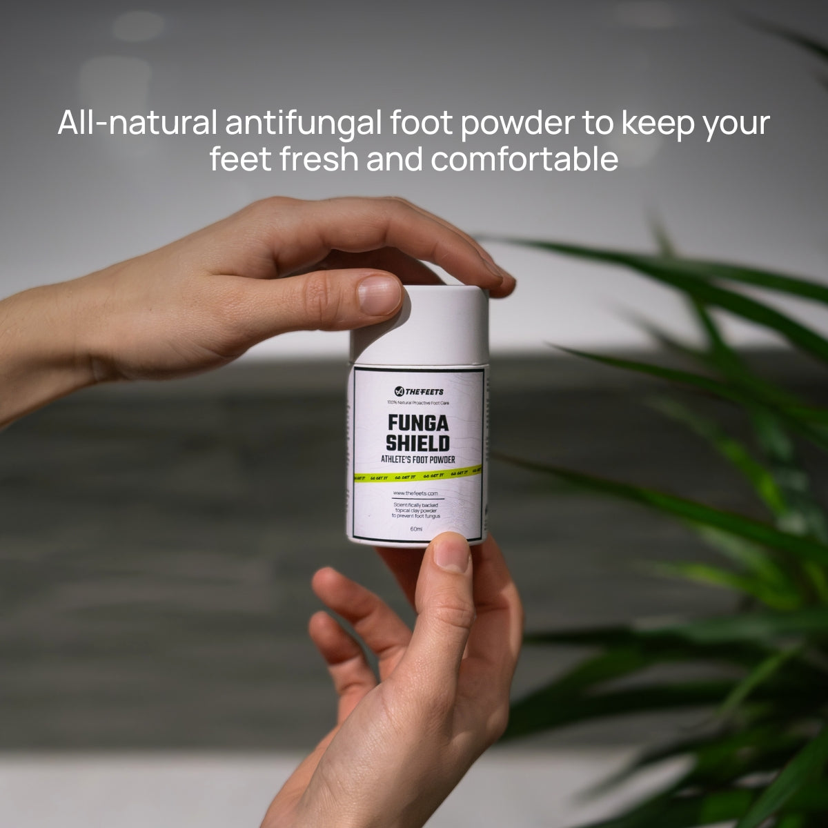 All-natural antifungal athlete's foot powder to keep feet fresh and comfortable